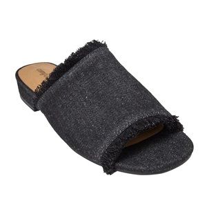 NEW ComfortView Faryl Black Fringe Mules 7WW
